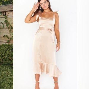 Show me you Mumu midi bridesmaids dress